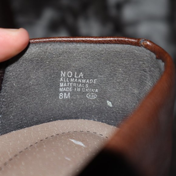 Brown Almond Toe Wedges - Picture 3 of 3